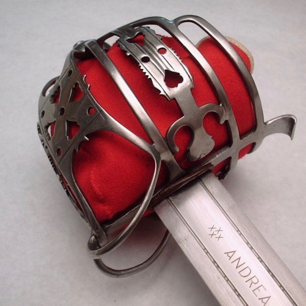 Red fabric in hilt