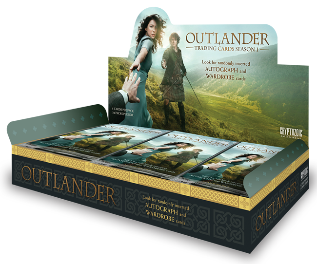 cryptozoic entertainment trading cards for Outlander and Outlander Anatomy interview